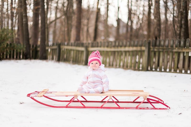 Raleigh, NC got an inch of ice, and this wedding photographer took advantage of the rare opportunity to take some portraits of her 6 months old.