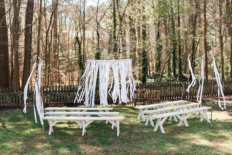 North Carolina wedding photographer, hosts intimate backyard baby dedication event for their daughter.