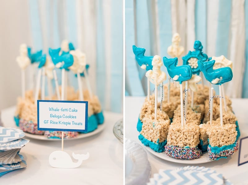 whale themed baby shower dessert photo