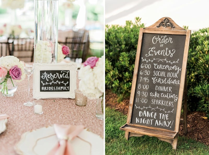 custom chalkboard wedding menu photo