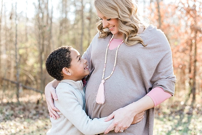 mom and son maternity photo