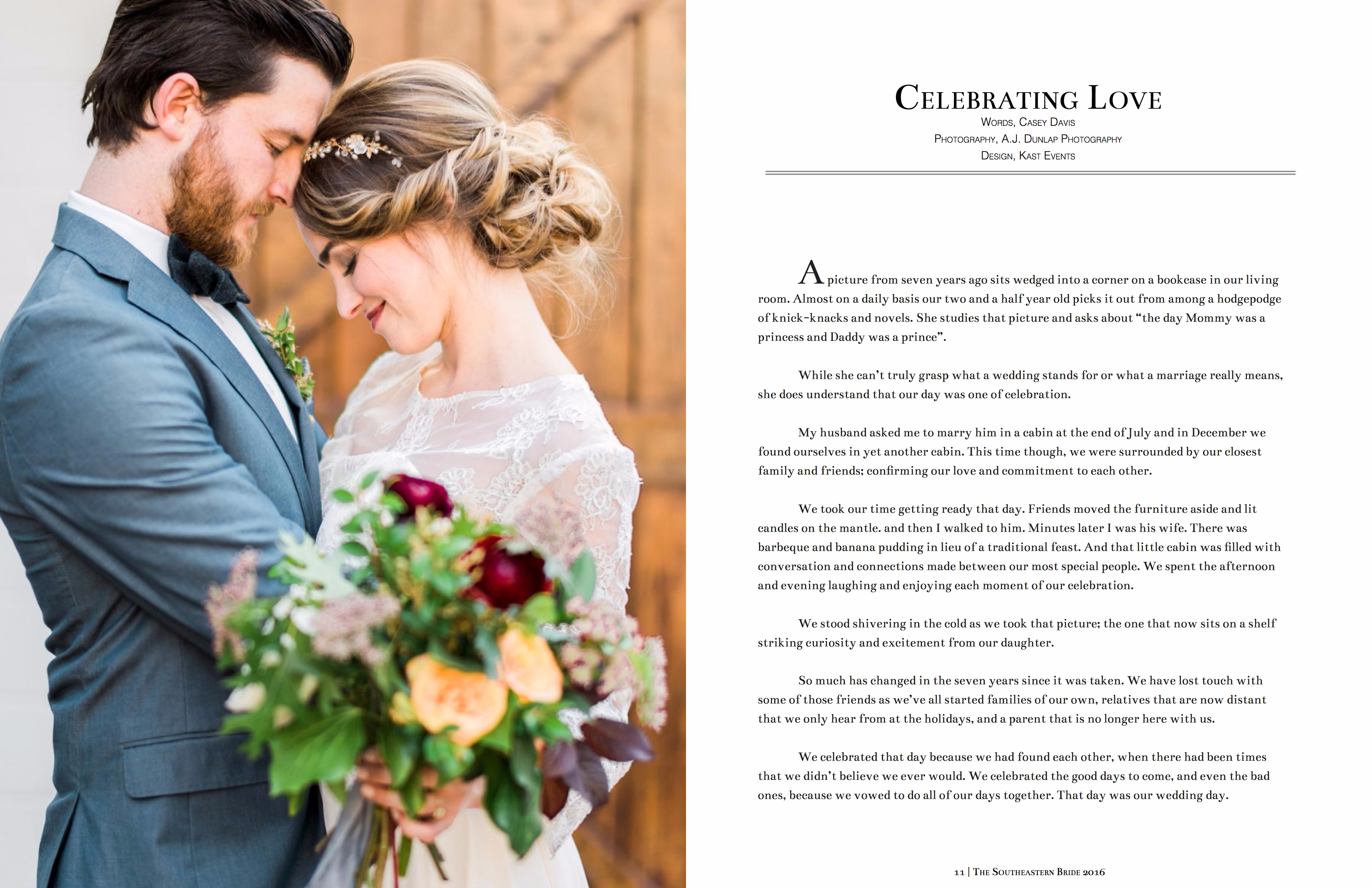 the southeastern bride magazine editorial photo