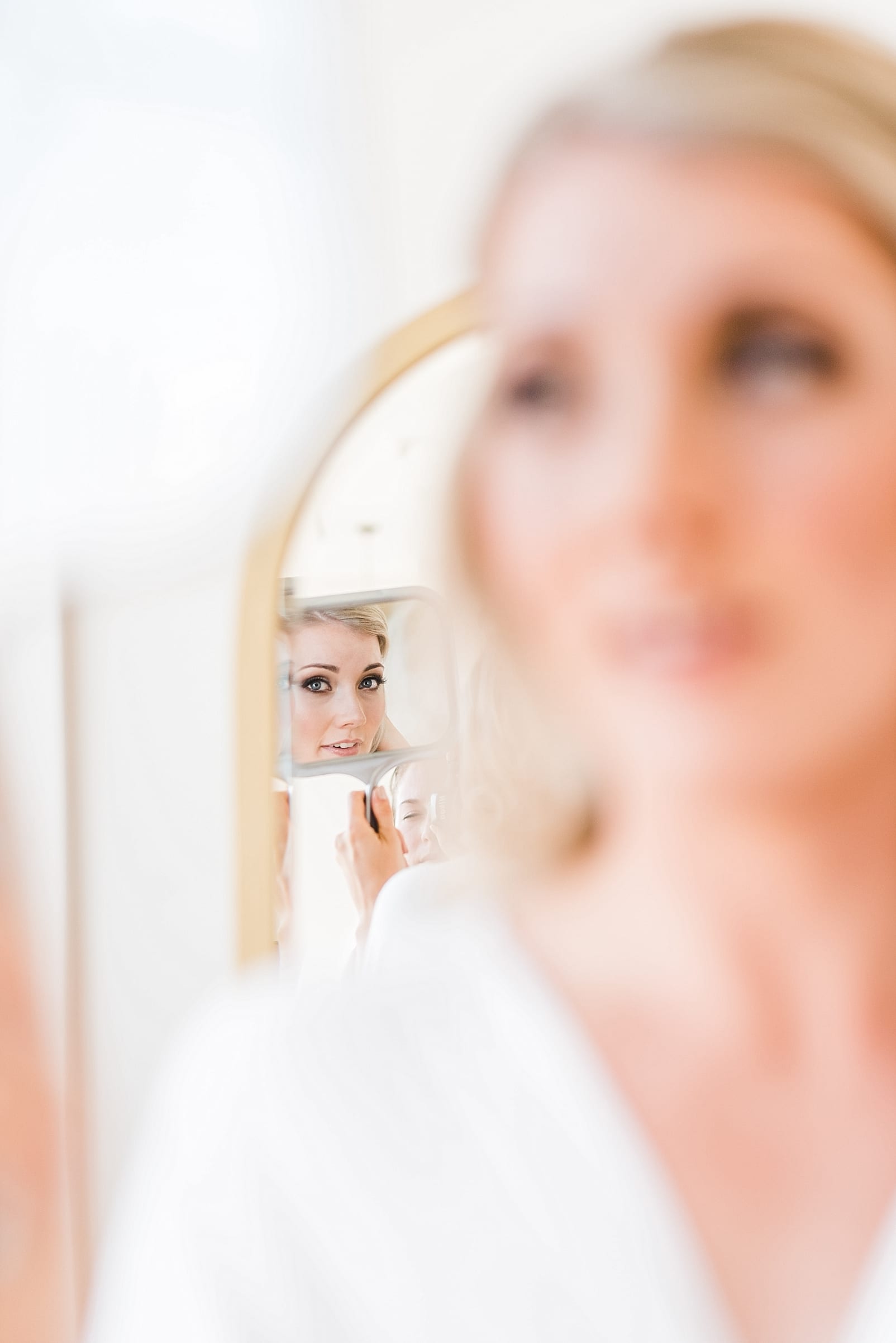 the glass box wedding photographer downtown raleigh bride getting ready photo