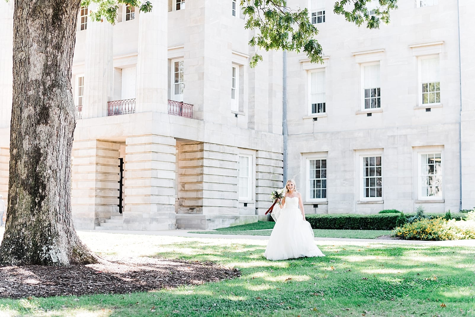 raleigh wedding photographer capitol building wedding first look photo