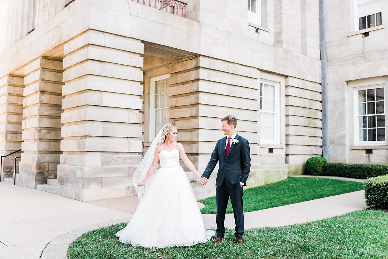 raleigh north carolina wedding photographer raleigh capitol building bride and groom photo