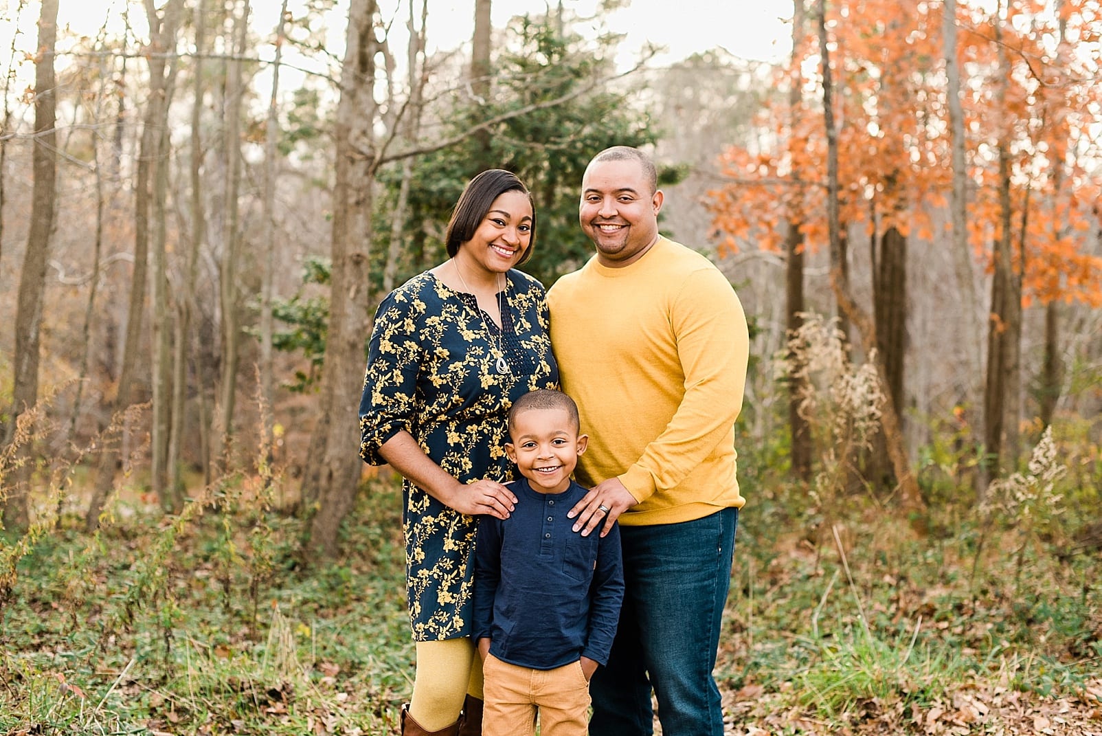Wake forest family of three smiling photo