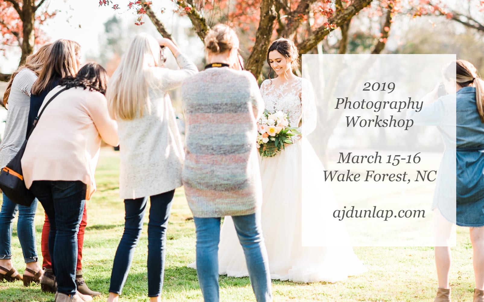 NC photography workshop for portrait and wedding photographers