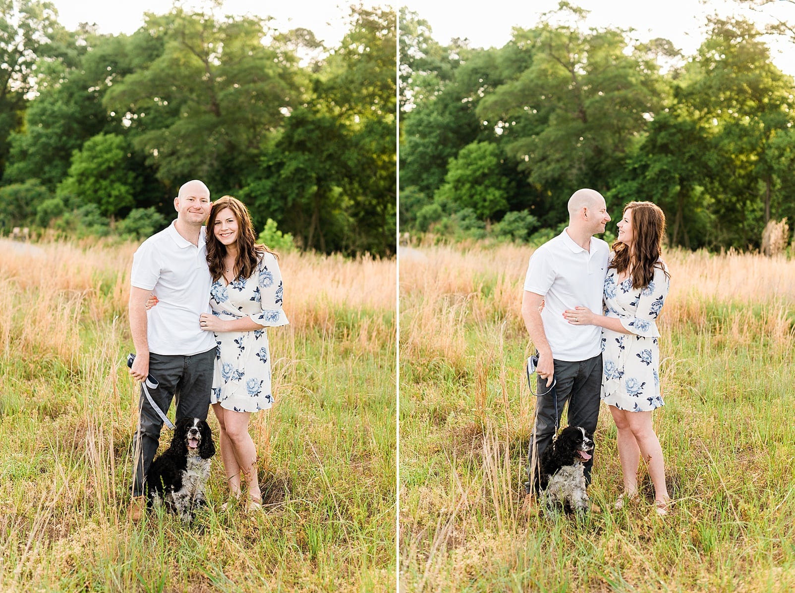Wake Forest anniversary photos with husband, wife and their dog photo