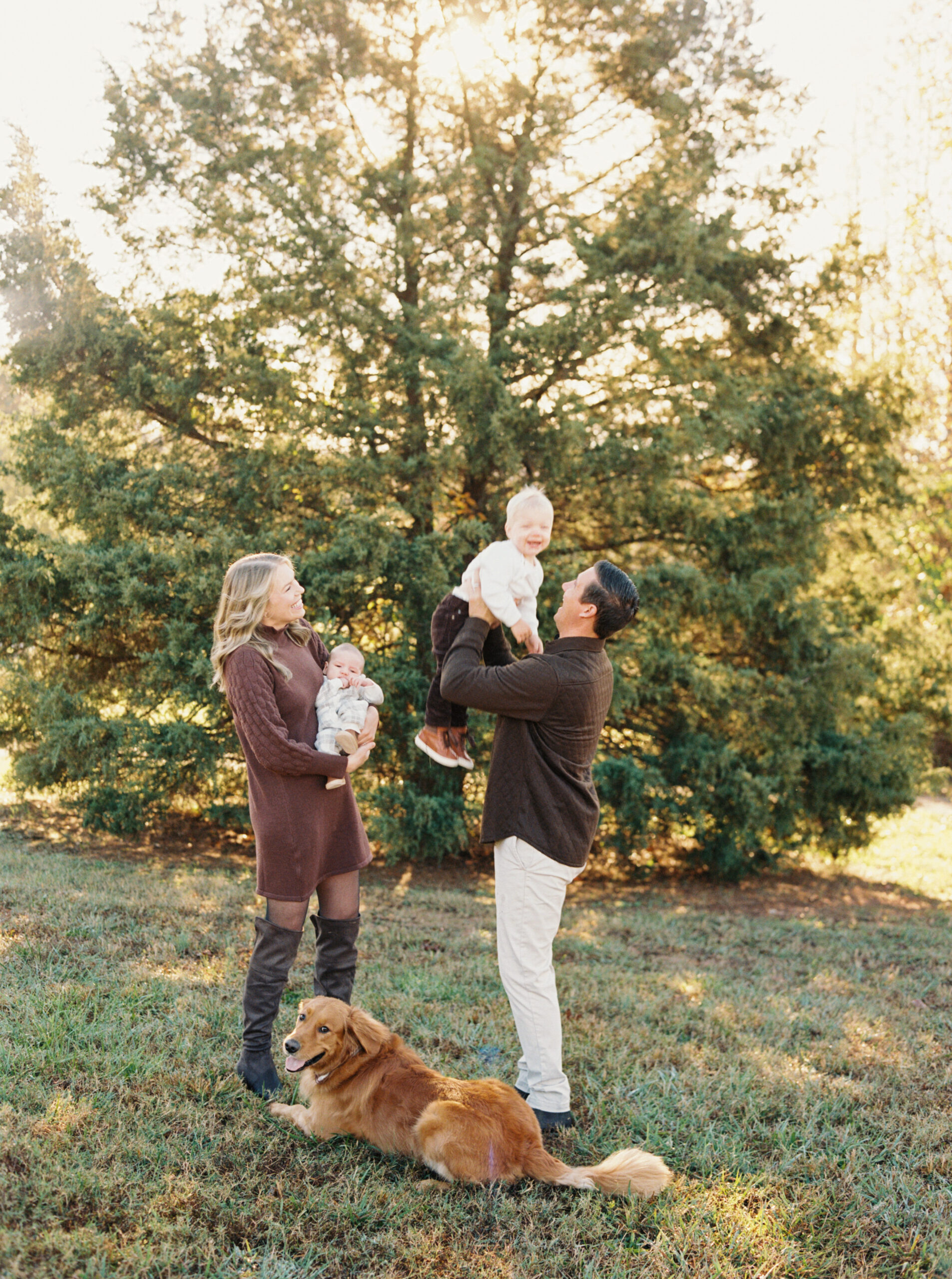 Fall family photos by Raleigh family photographer A.J. Dunlap Photography.